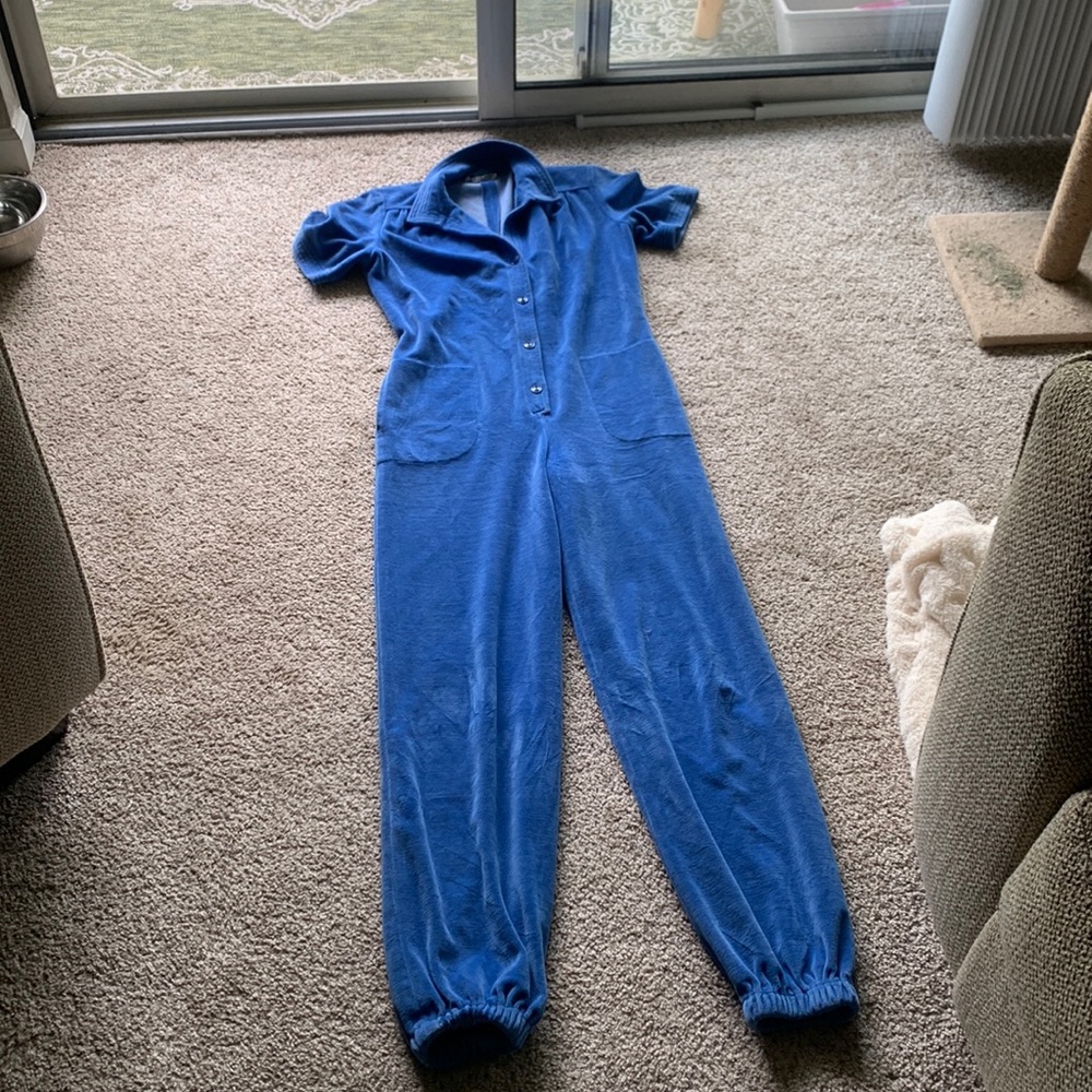 Frances Henaghan vintage blue jumpsuit size 6